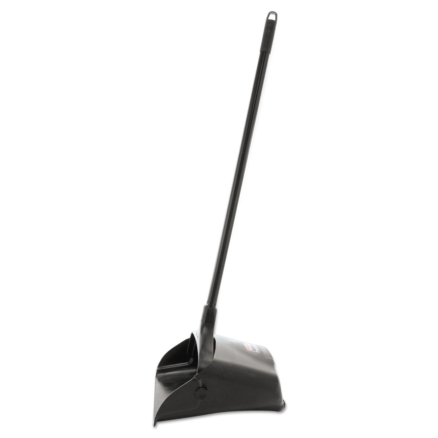 Rubbermaid Commercial Lobby Pro Upright Dustpan with Wheels, 12.5w x 37h, Polypropylene with Vinyl Coat, Black (253100BK)