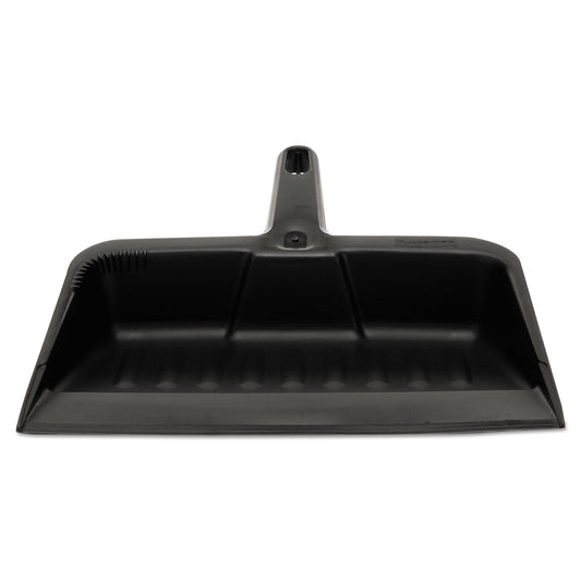 Rubbermaid Commercial Heavy-Duty Dustpan, 8.25 x 12.25 , Polypropylene, Charcoal (2005CHA)