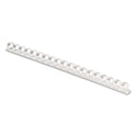 Fellowes Plastic Comb Bindings, 3/8" Diameter, 55 Sheet Capacity, White, 100/Pack (52371)