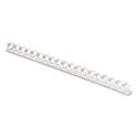 Fellowes Plastic Comb Bindings, 1/2" Diameter, 90 Sheet Capacity, White, 100/Pack (52372)