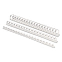 Fellowes Plastic Comb Bindings, 1/2" Diameter, 90 Sheet Capacity, White, 100/Pack (52372)