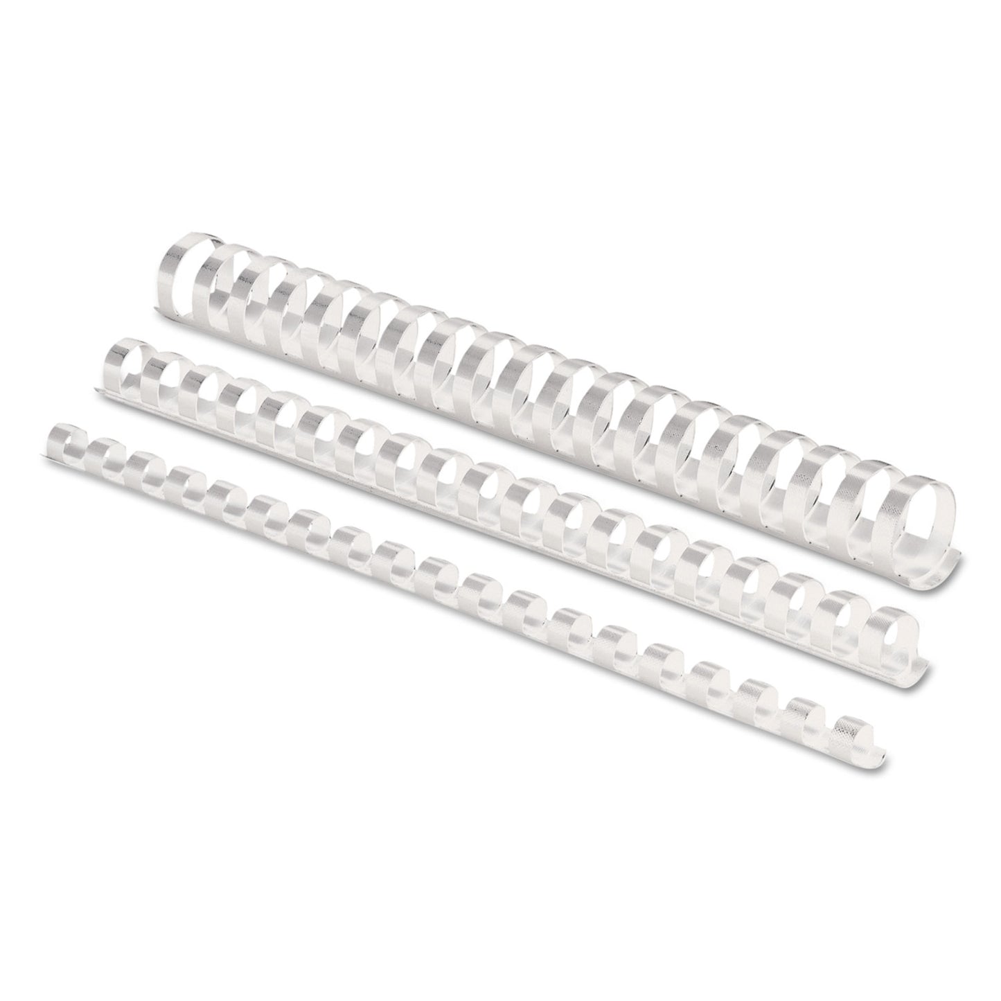 Fellowes Plastic Comb Bindings, 1/2" Diameter, 90 Sheet Capacity, White, 100/Pack (52372)