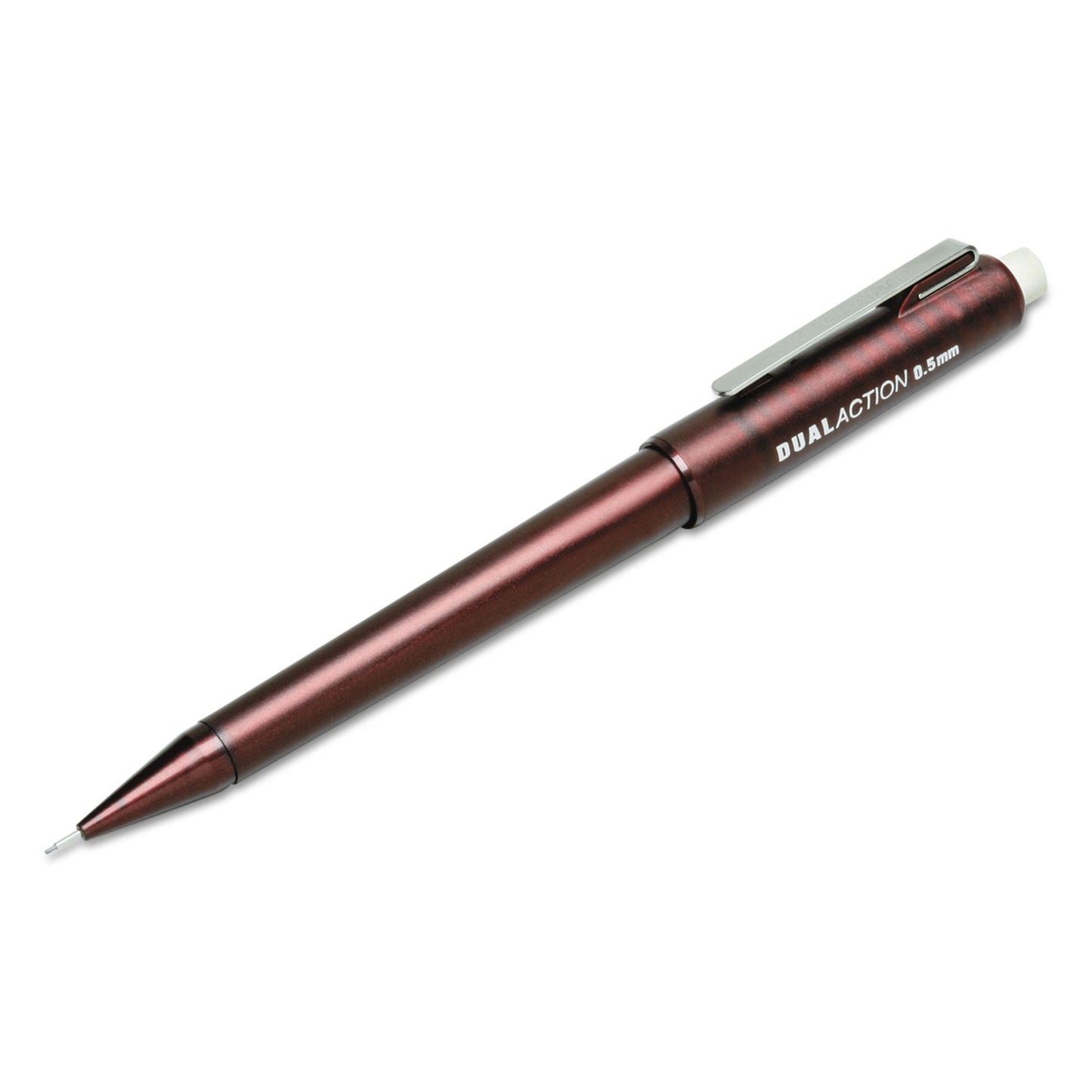 AbilityOne 7520013176428, SKILCRAFT Dual Action Mechanical Pencil, 0.5 mm, F (#2.5), Black Lead, Burgundy Barrel, Dozen