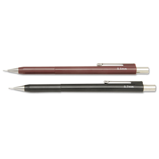 AbilityOne 7520005901878, SKILCRAFT Fidelity Push-Action Mechanical Pencil, 0.5 mm, F (#2.5), Black Lead, Burgundy Barrel