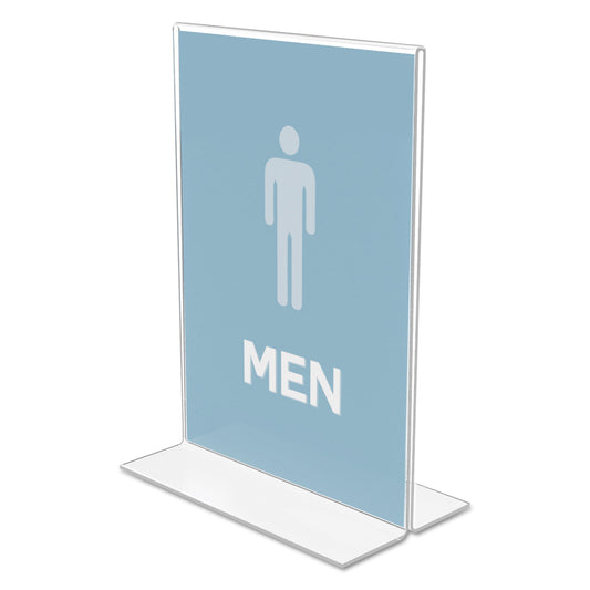 Deflecto Classic Image Double-Sided Sign Holder, 5 x 7 Insert, Clear (69101)