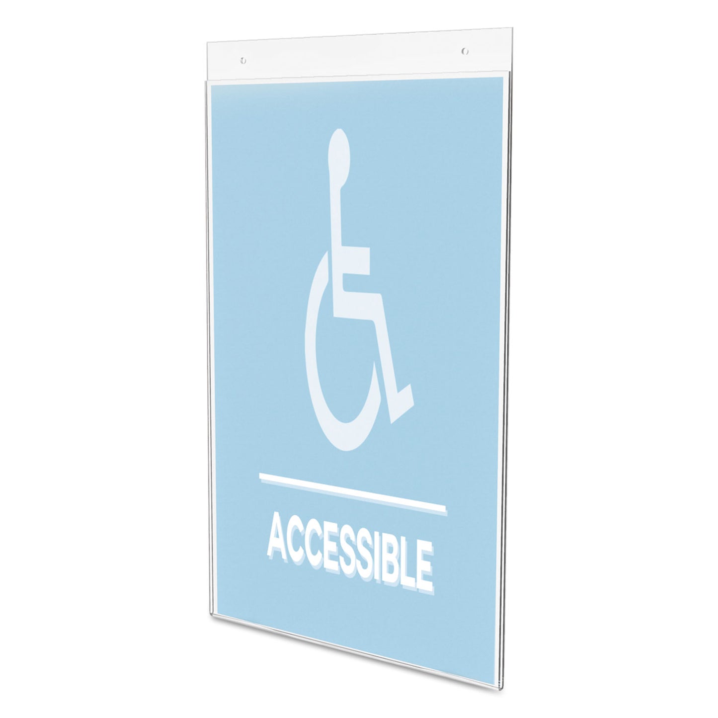 Deflecto Classic Image Single-Sided Wall Sign Holder, Plastic, 11 x 17 Insert, Clear (68001)