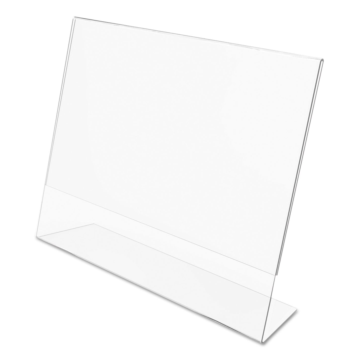 Deflecto Classic Image Slanted Sign Holder, Landscaped, 11 x 8.5 Insert, Clear (66701)