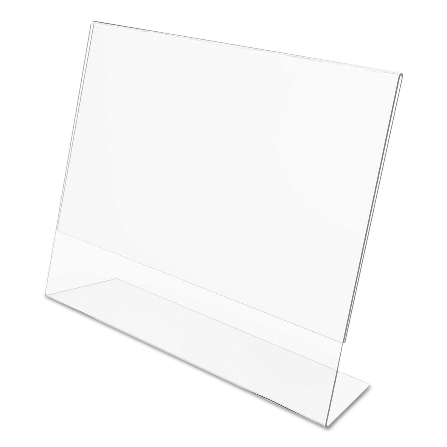 Deflecto Classic Image Slanted Sign Holder, Landscaped, 11 x 8.5 Insert, Clear (66701)