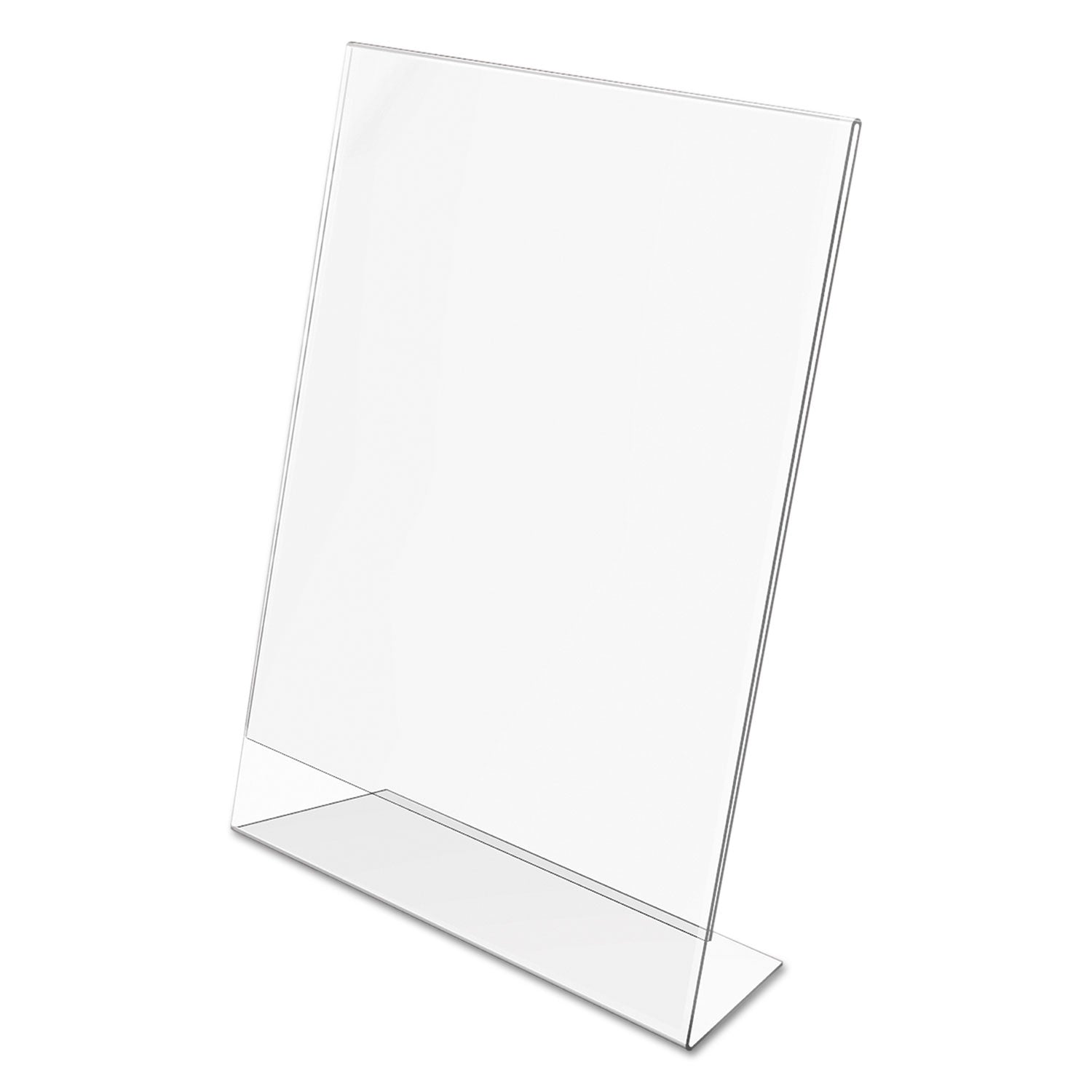 Deflecto Classic Image Slanted Sign Holder, Portrait, 8.5 x 11 Insert, Clear (69701)