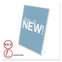 Deflecto Classic Image Slanted Sign Holder, Portrait, 8.5 x 11 Insert, Clear (69701)