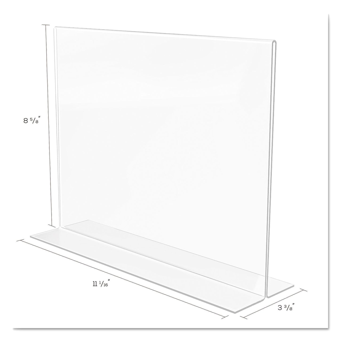 Deflecto Classic Image Double-Sided Sign Holder, 11 x 8.5 Insert, Clear (69301)