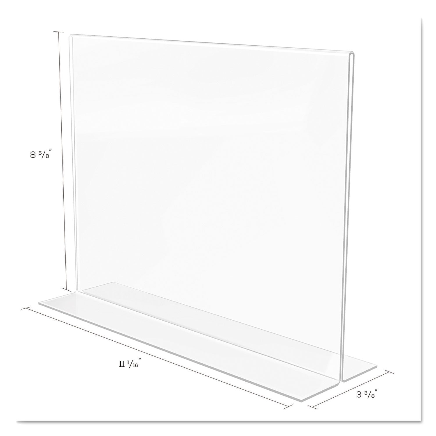 Deflecto Classic Image Double-Sided Sign Holder, 11 x 8.5 Insert, Clear (69301)