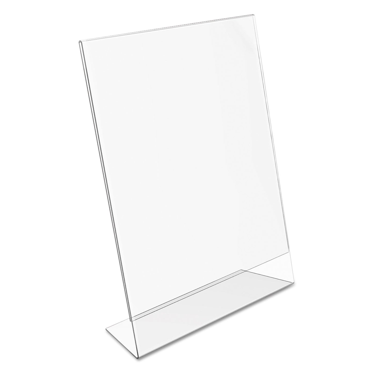 Deflecto Classic Image Slanted Sign Holder, Portrait, 8.5 x 11 Insert, Clear (69701)