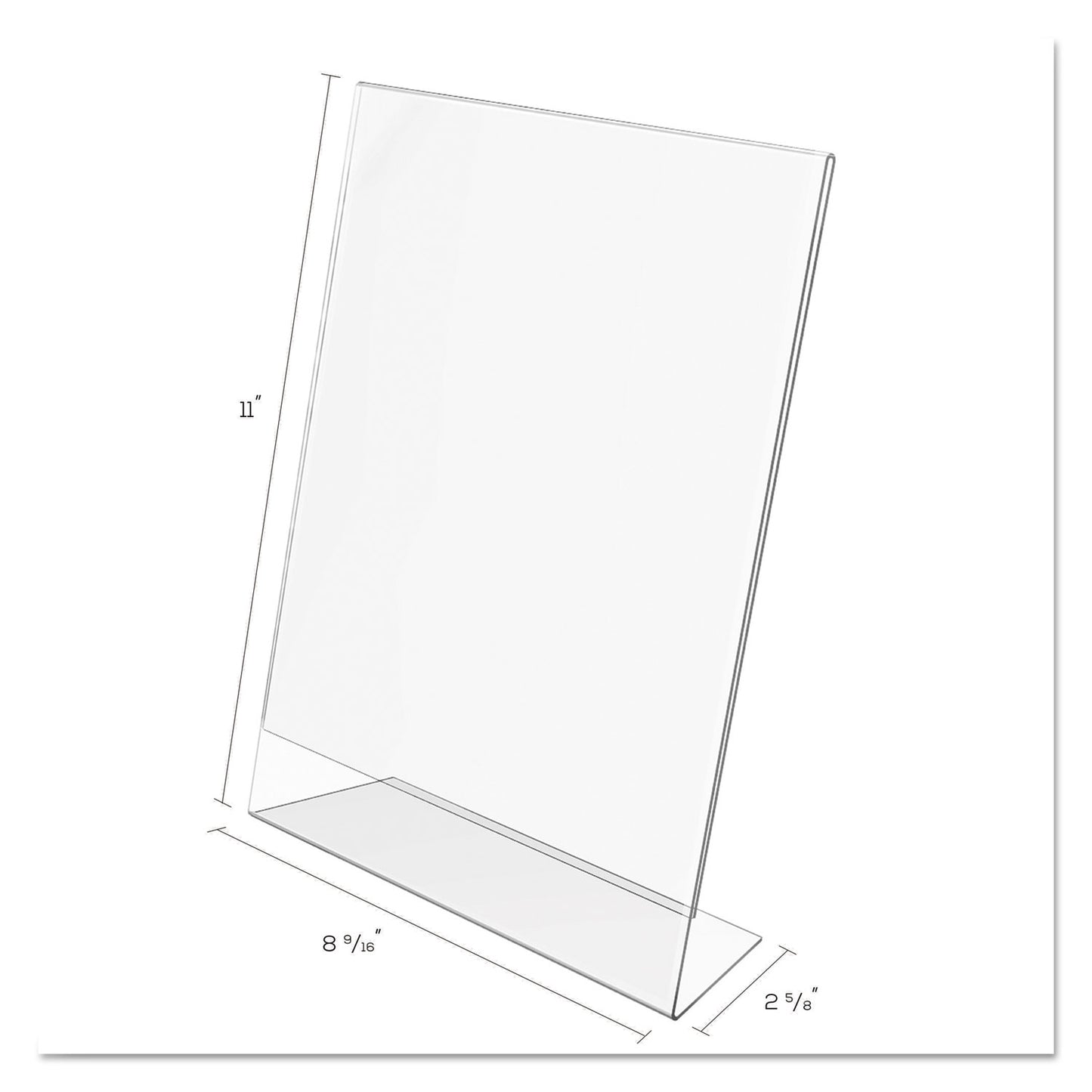 Deflecto Classic Image Slanted Sign Holder, Portrait, 8.5 x 11 Insert, Clear (69701)