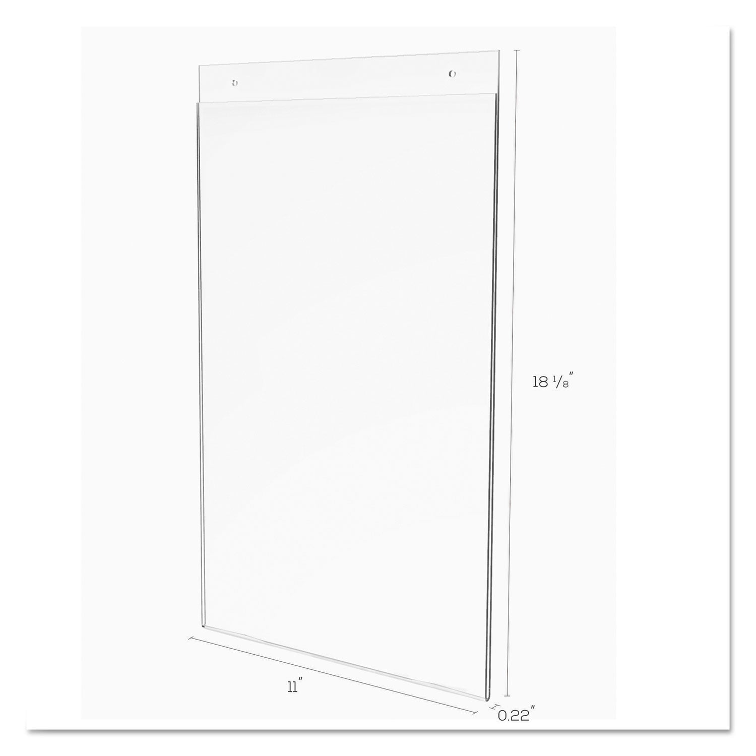 Deflecto Classic Image Single-Sided Wall Sign Holder, Plastic, 11 x 17 Insert, Clear (68001)