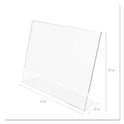 Deflecto Classic Image Slanted Sign Holder, Landscaped, 11 x 8.5 Insert, Clear (66701)