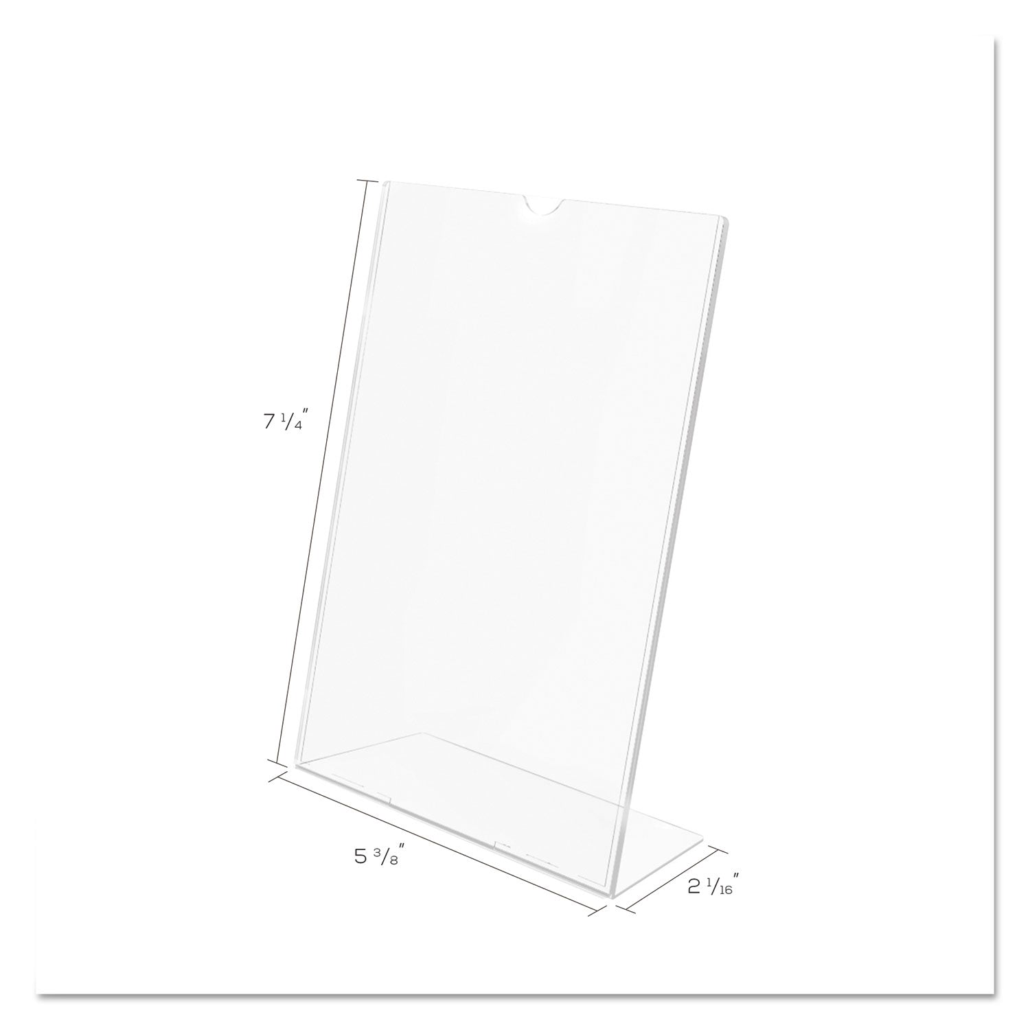 Deflecto Superior Image Slanted Sign Holder, Portrait, 5 x 7 Insert, Clear (590301)