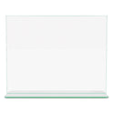 Deflecto Superior Image Premium Green Edge Sign Holders, 11 x 8.5 Insert, Clear/Green (5991890)