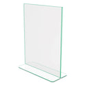 Deflecto Superior Image Premium Green Edge Sign Holders, 8.5 x 11 Insert, Clear/Green (5991790)