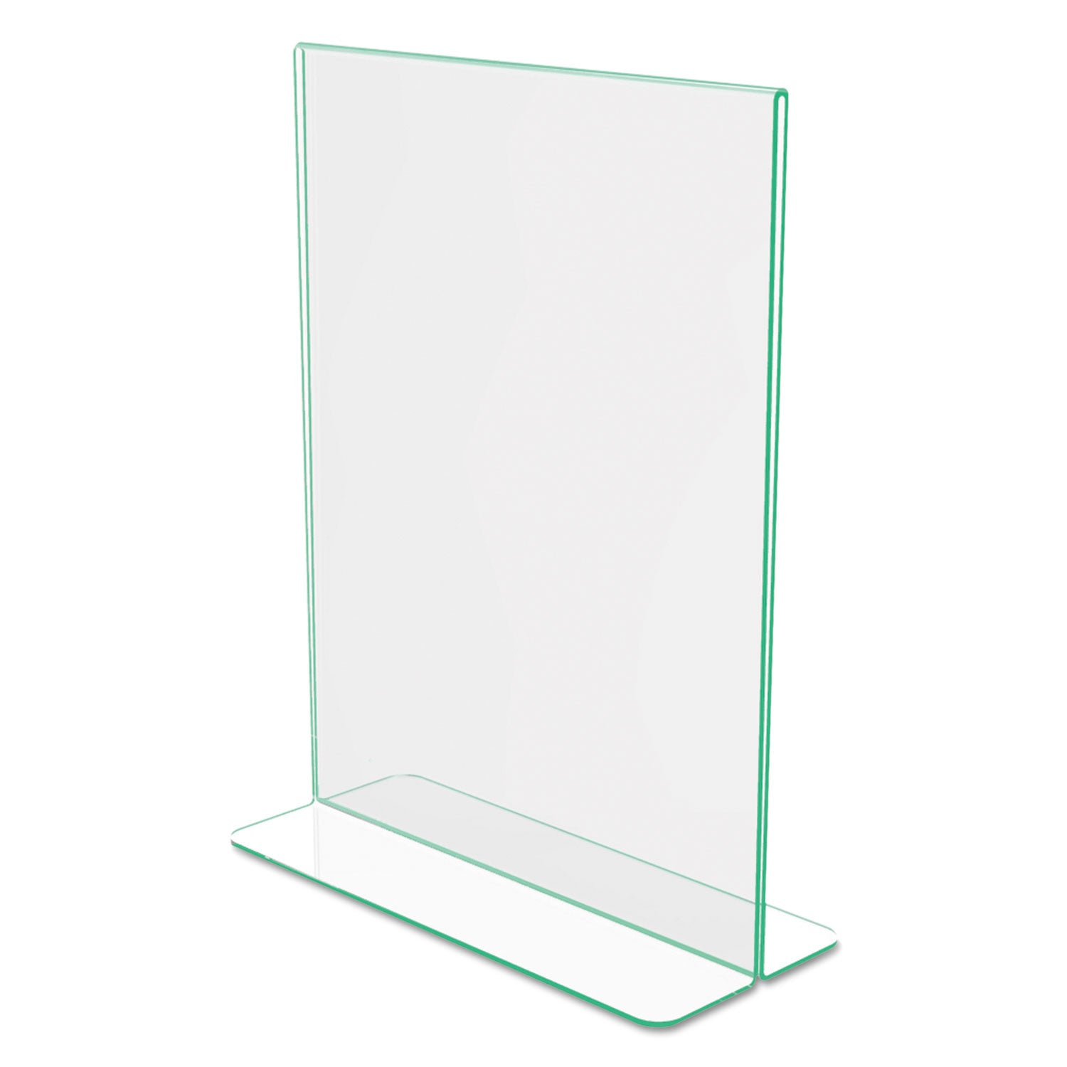 Deflecto Superior Image Premium Green Edge Sign Holders, 8.5 x 11 Insert, Clear/Green (5991790)