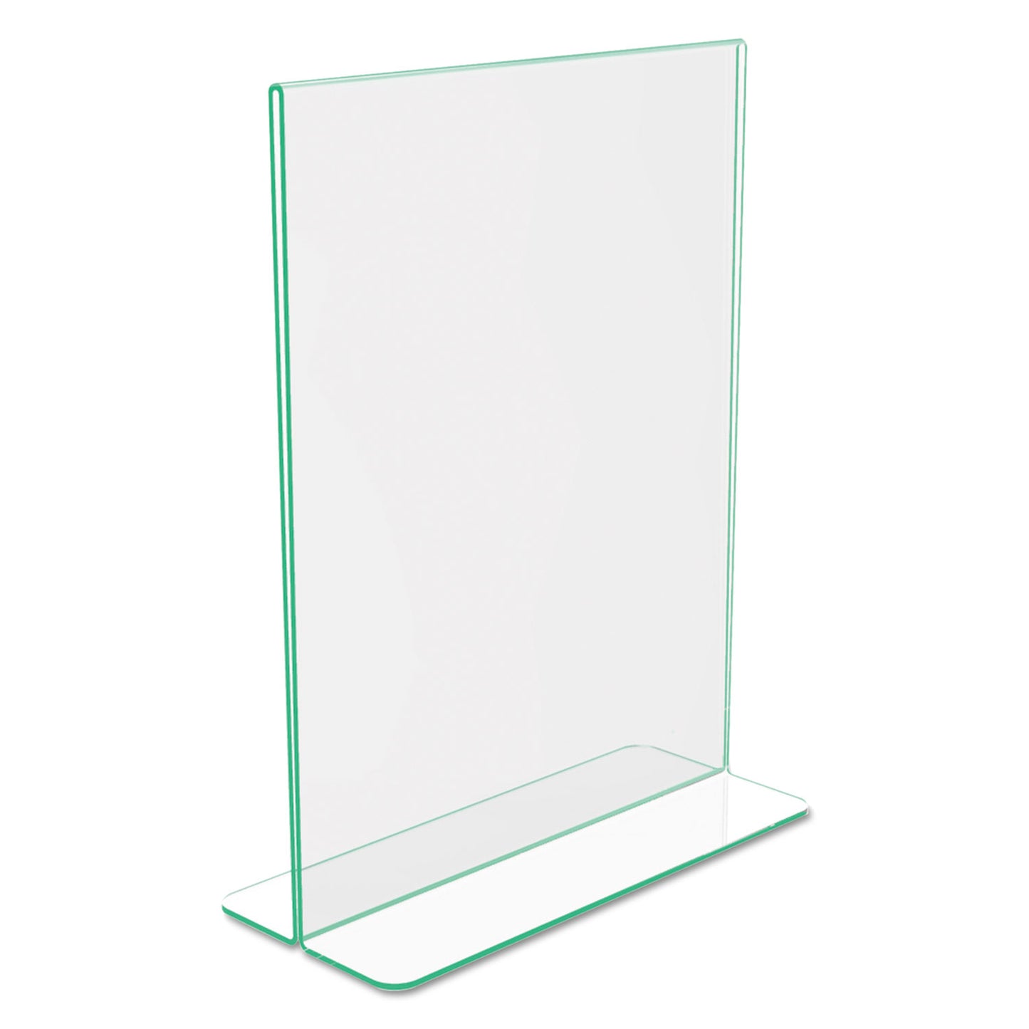 Deflecto Superior Image Premium Green Edge Sign Holders, 8.5 x 11 Insert, Clear/Green (5991790)