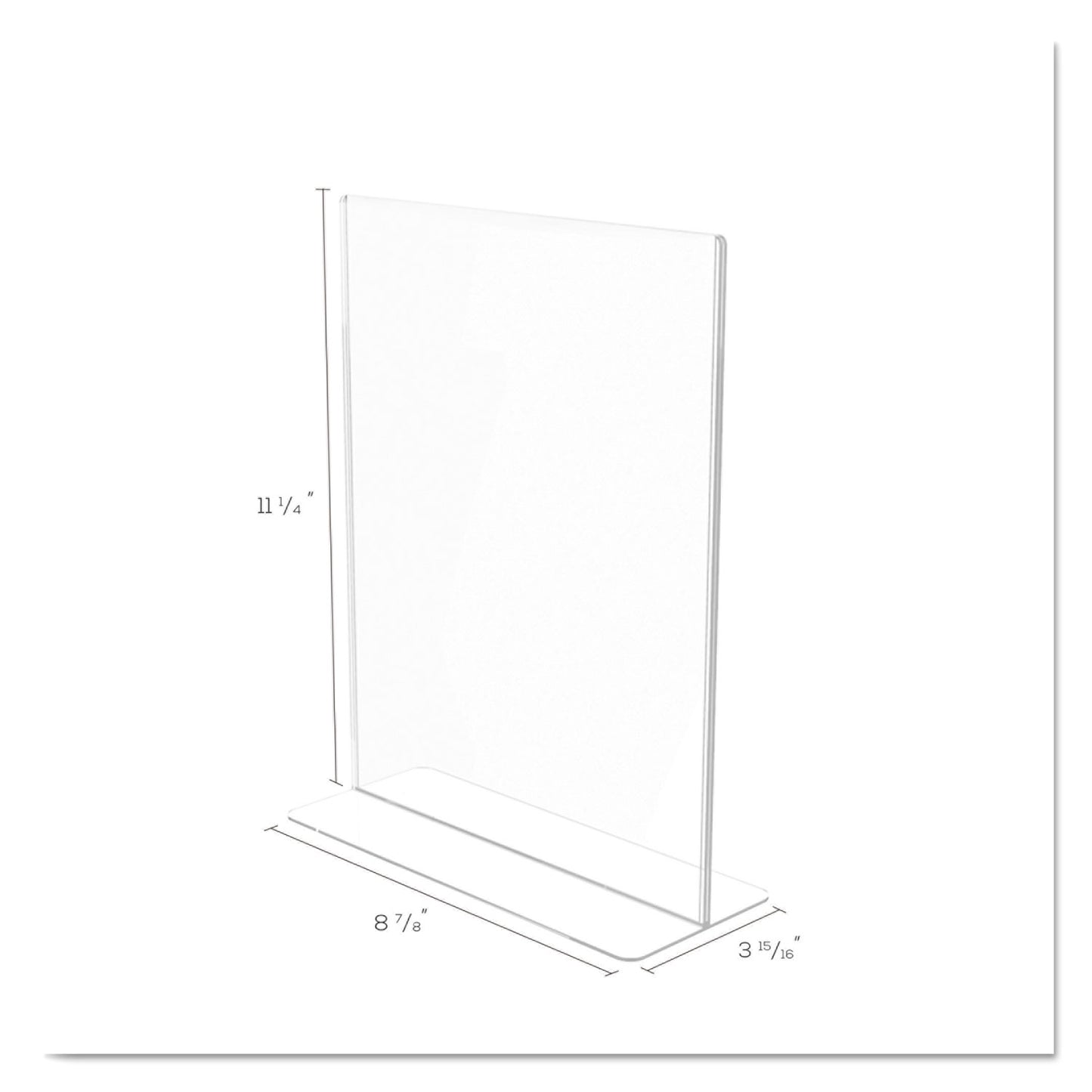 Deflecto Superior Image Double Sided Sign Holder, 8.5 x 11 Insert, Clear (590801)