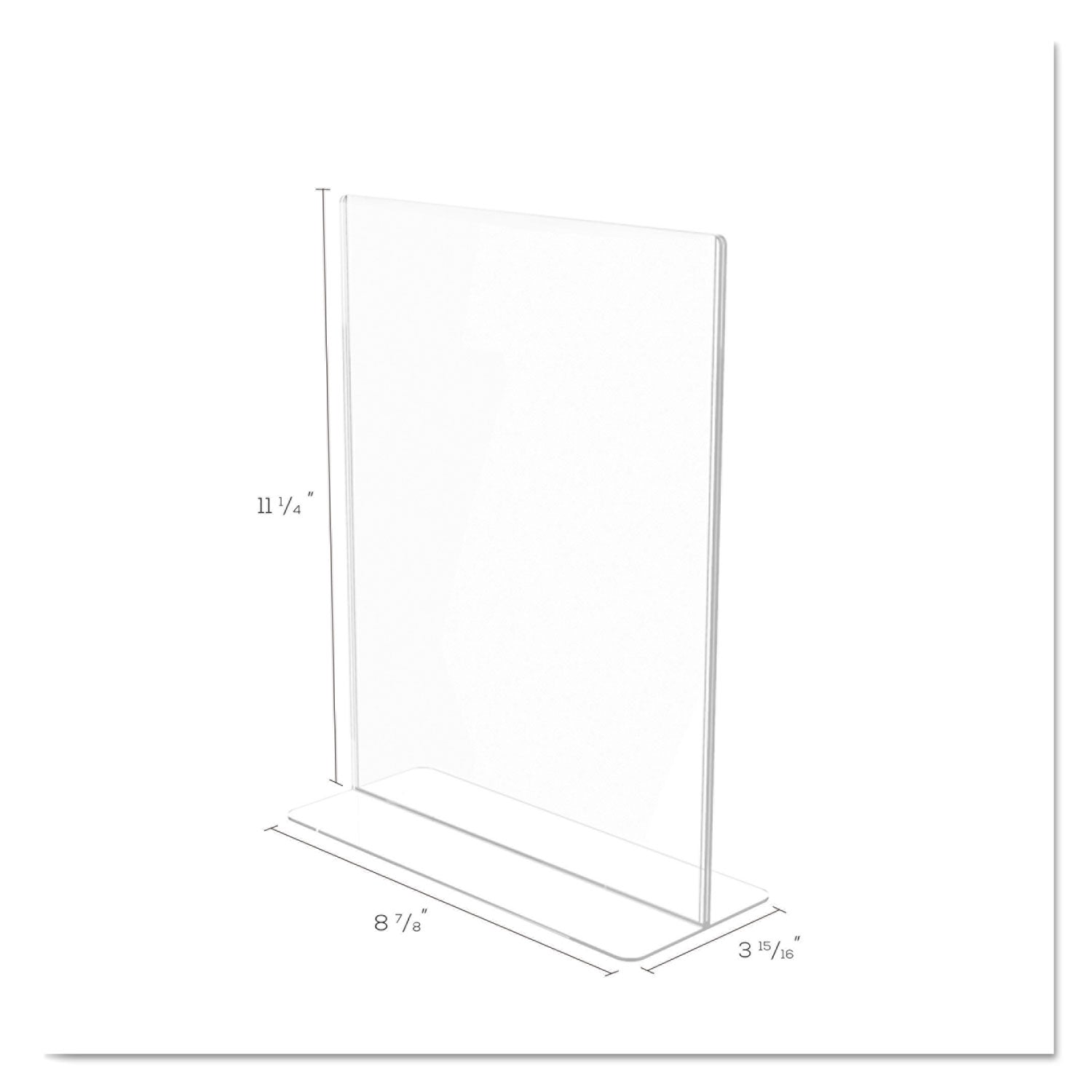 Deflecto Superior Image Double Sided Sign Holder, 8.5 x 11 Insert, Clear (590801)