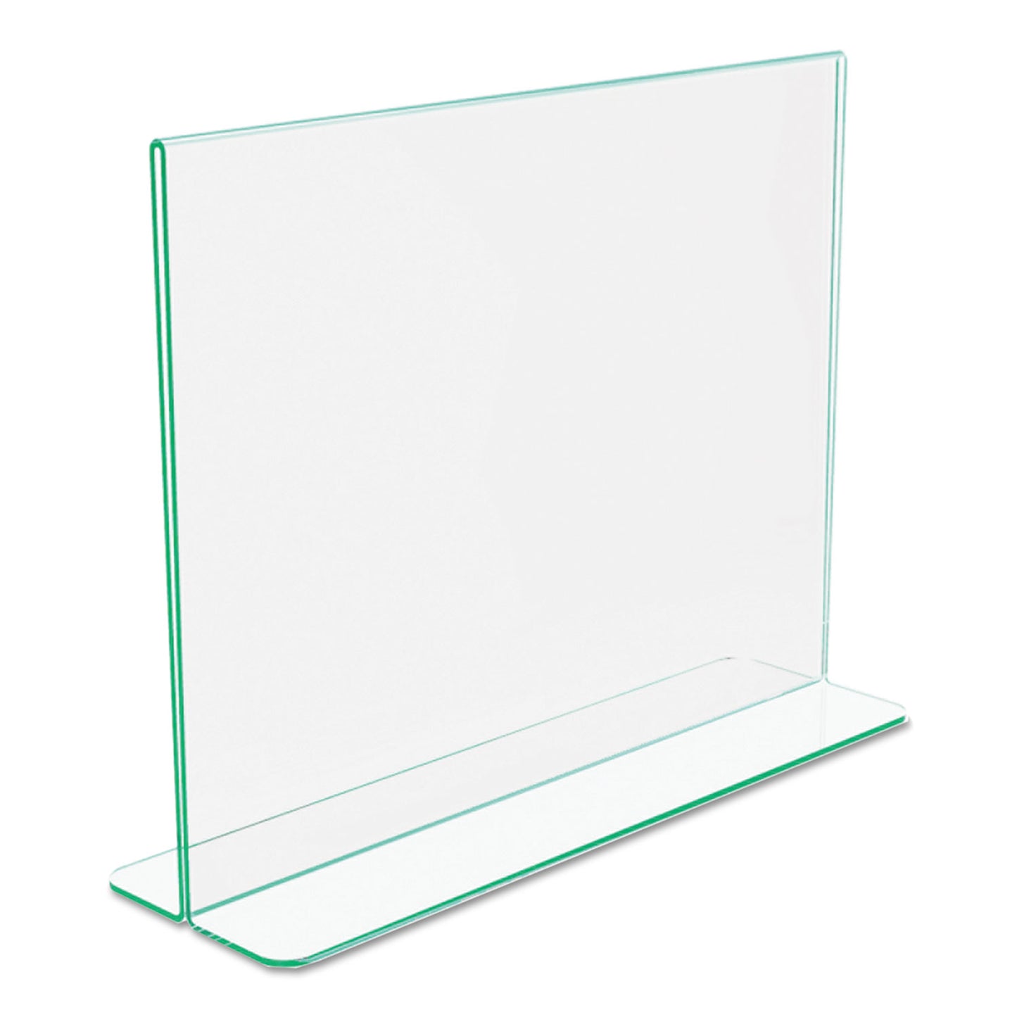 Deflecto Superior Image Premium Green Edge Sign Holders, 11 x 8.5 Insert, Clear/Green (5991890)