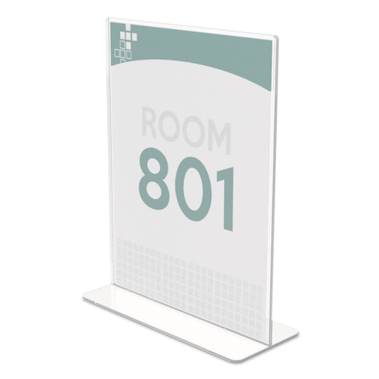 Deflecto Superior Image Double Sided Sign Holder, 8.5 x 11 Insert, Clear (590801)