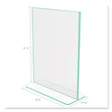 Deflecto Superior Image Premium Green Edge Sign Holders, 8.5 x 11 Insert, Clear/Green (5991790)