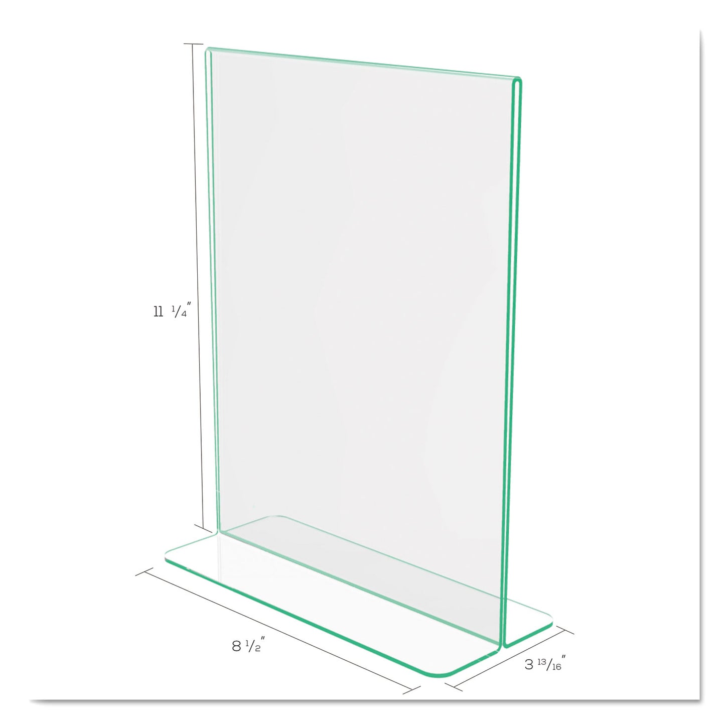 Deflecto Superior Image Premium Green Edge Sign Holders, 8.5 x 11 Insert, Clear/Green (5991790)