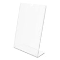 Deflecto Superior Image Slanted Sign Holder, Portrait, 8.5 x 11 Insert, Clear (590101)