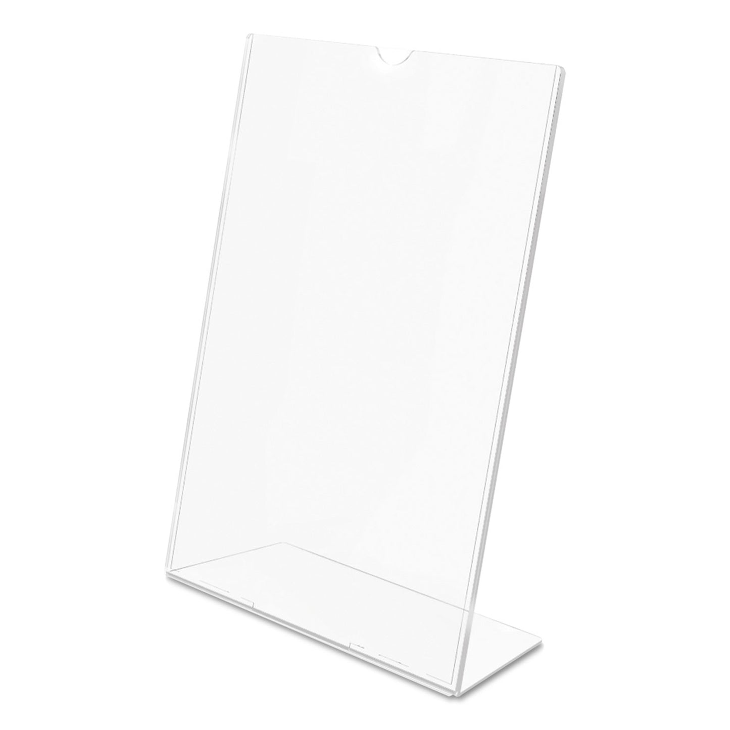 Deflecto Superior Image Slanted Sign Holder, Portrait, 8.5 x 11 Insert, Clear (590101)