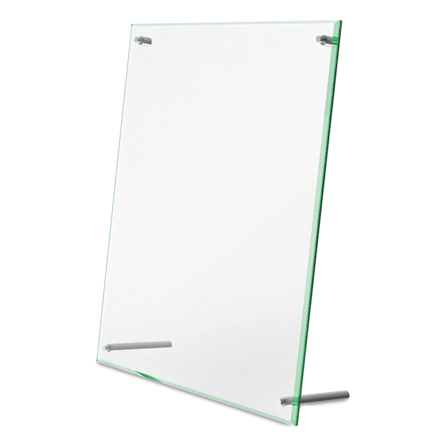 Deflecto Superior Image Beveled Edge Sign Holder, Letter Insert, Clear/Green-Tinted Edges (799693)