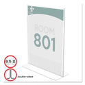 Deflecto Superior Image Double Sided Sign Holder, 8.5 x 11 Insert, Clear (590801)