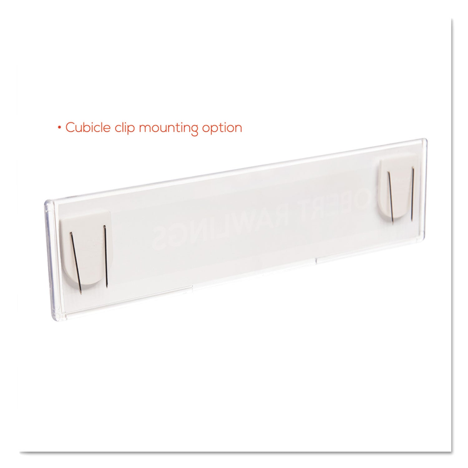 Deflecto Superior Image Cubicle Nameplate Sign Holder, 8.5 x 2 Insert, Clear (587501)