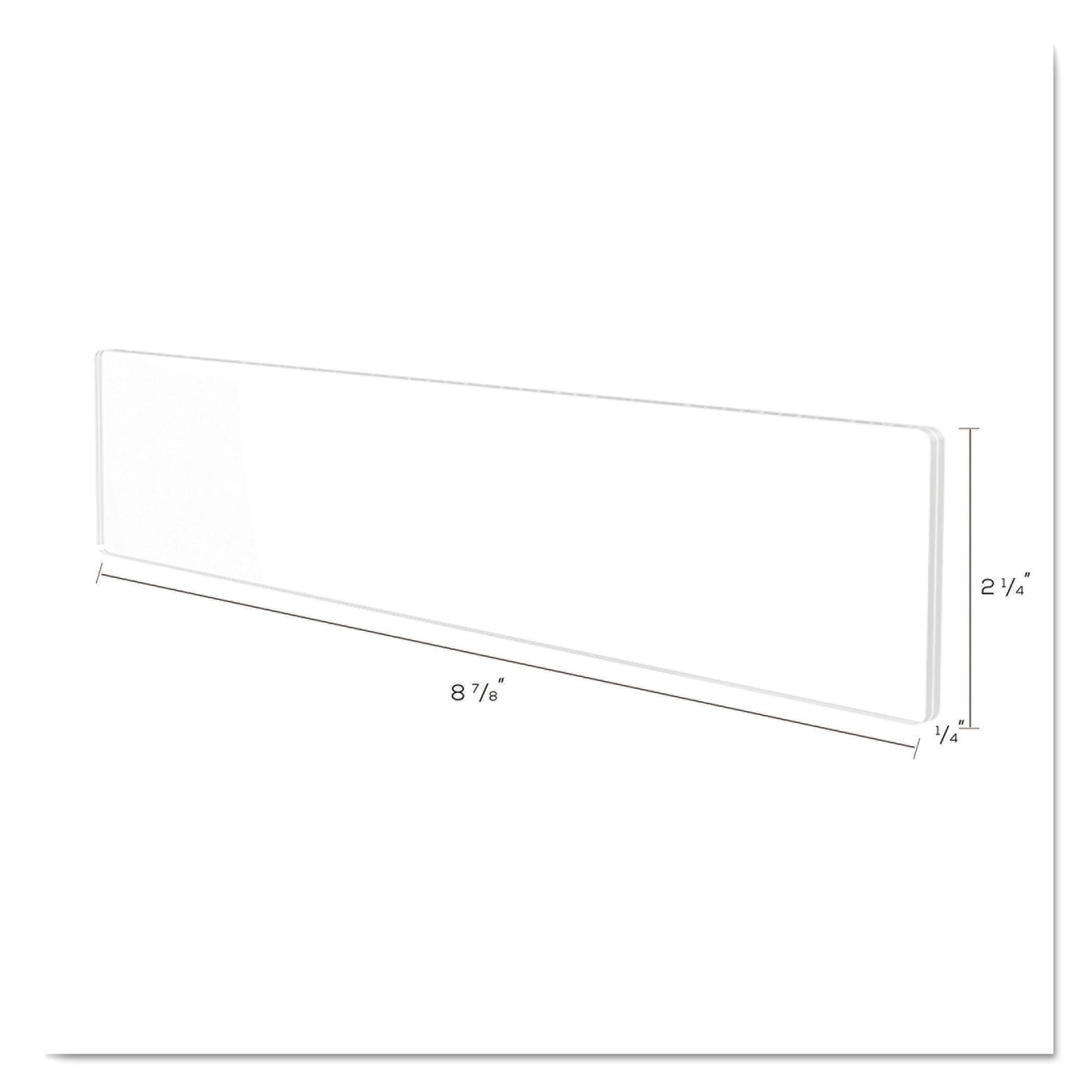 Deflecto Superior Image Cubicle Nameplate Sign Holder, 8.5 x 2 Insert, Clear (587501)