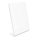 Deflecto Superior Image Slanted Sign Holder, Portrait, 5 x 7 Insert, Clear (590301)