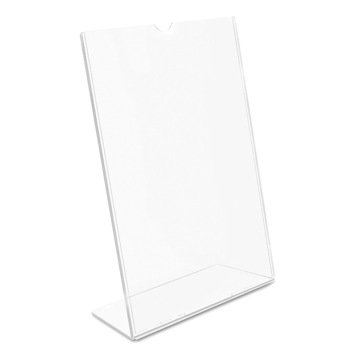 Deflecto Superior Image Slanted Sign Holder, Portrait, 5 x 7 Insert, Clear (590301)