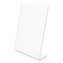 Deflecto Superior Image Slanted Sign Holder, Portrait, 5 x 7 Insert, Clear (590301)