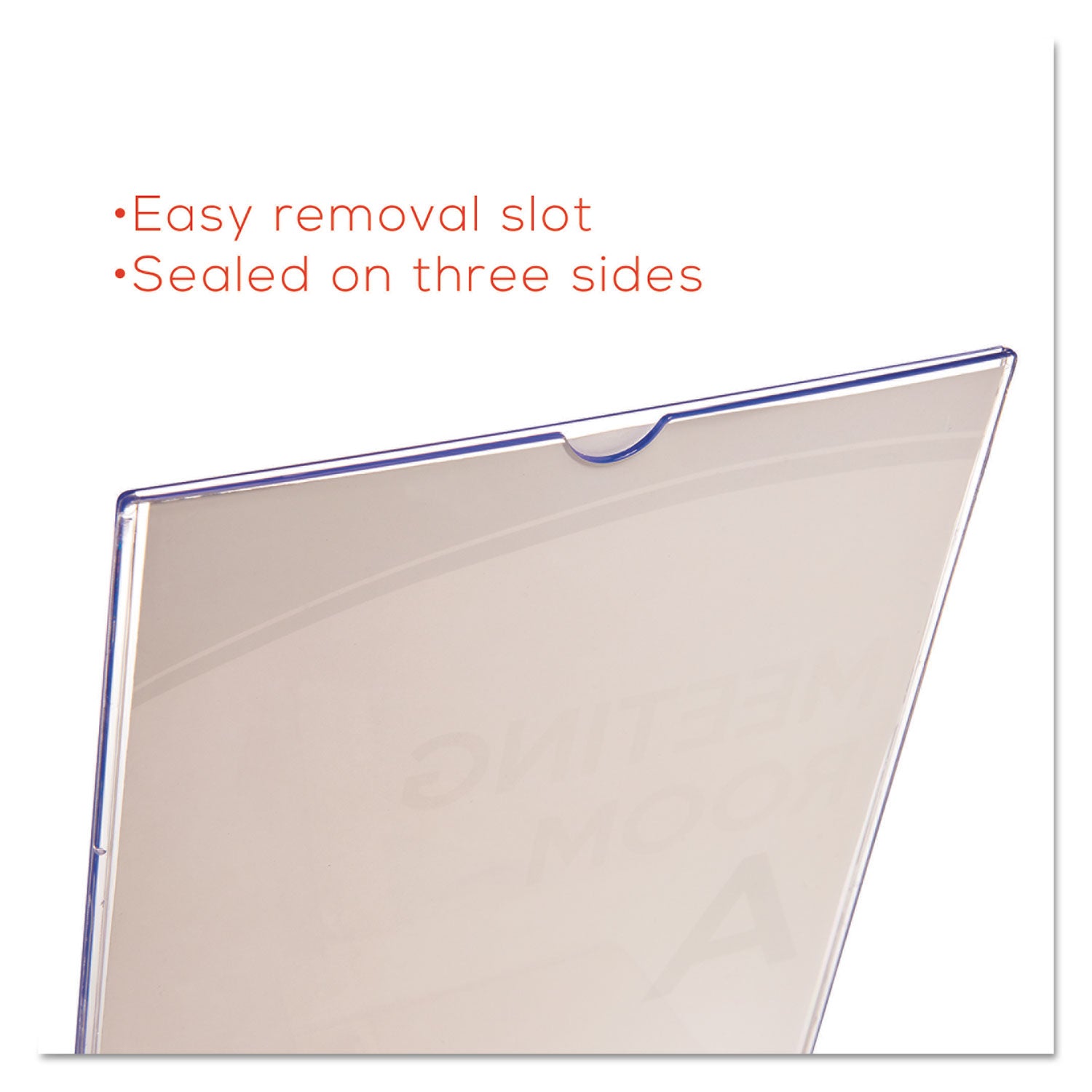 Deflecto Superior Image Slanted Sign Holder, Portrait, 8.5 x 11 Insert, Clear (590101)