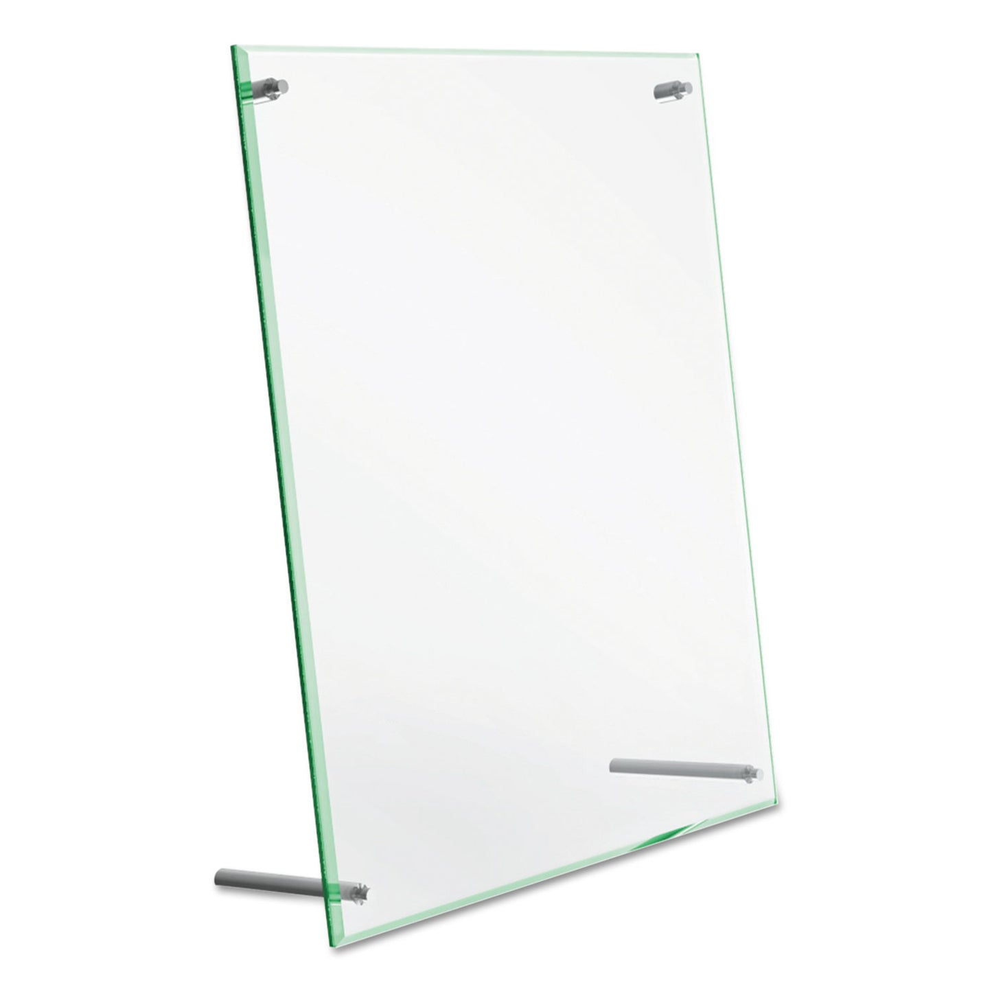 Deflecto Superior Image Beveled Edge Sign Holder, Letter Insert, Clear/Green-Tinted Edges (799693)