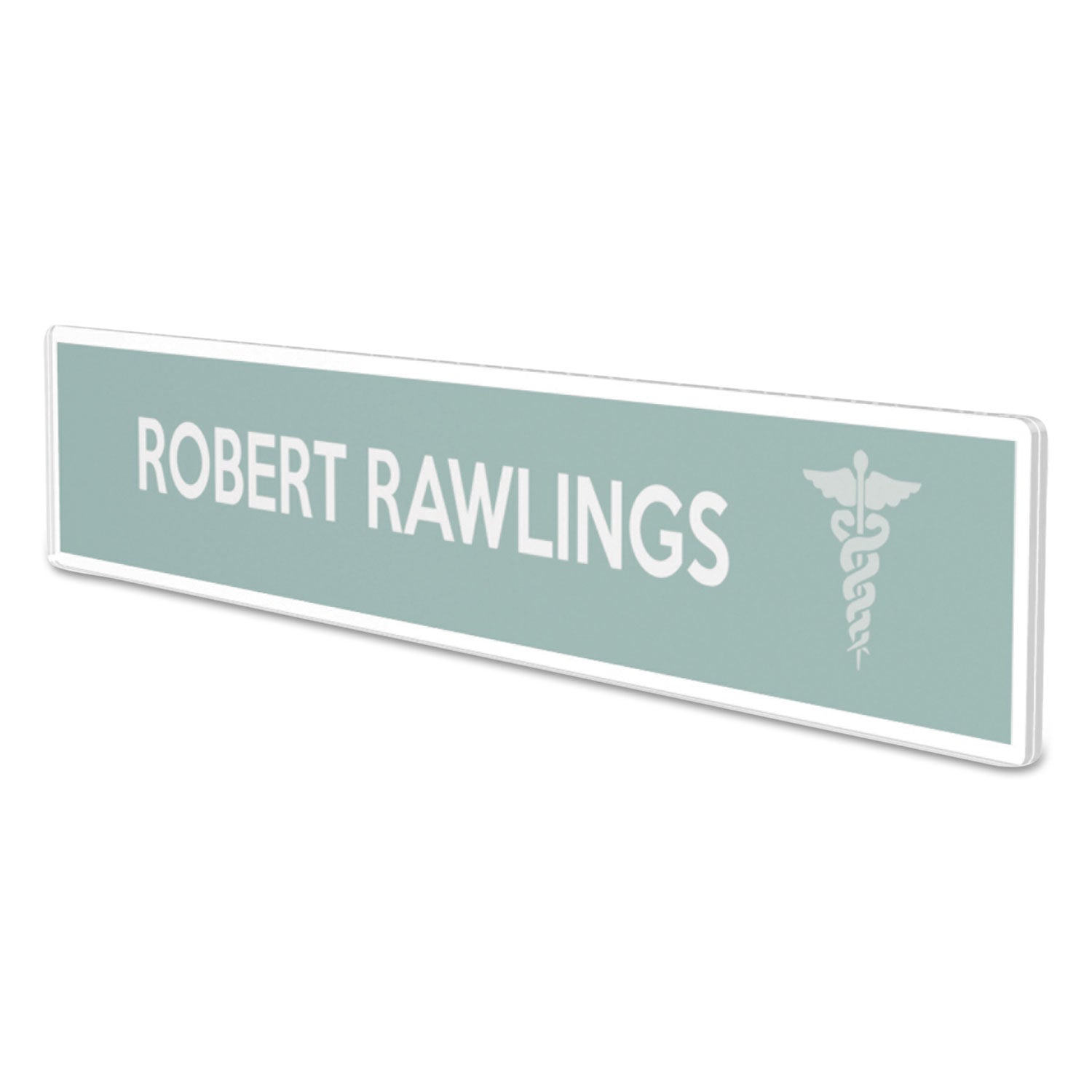Deflecto Superior Image Cubicle Nameplate Sign Holder, 8.5 x 2 Insert, Clear (587501)