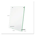 Deflecto Superior Image Beveled Edge Sign Holder, Letter Insert, Clear/Green-Tinted Edges (799693)