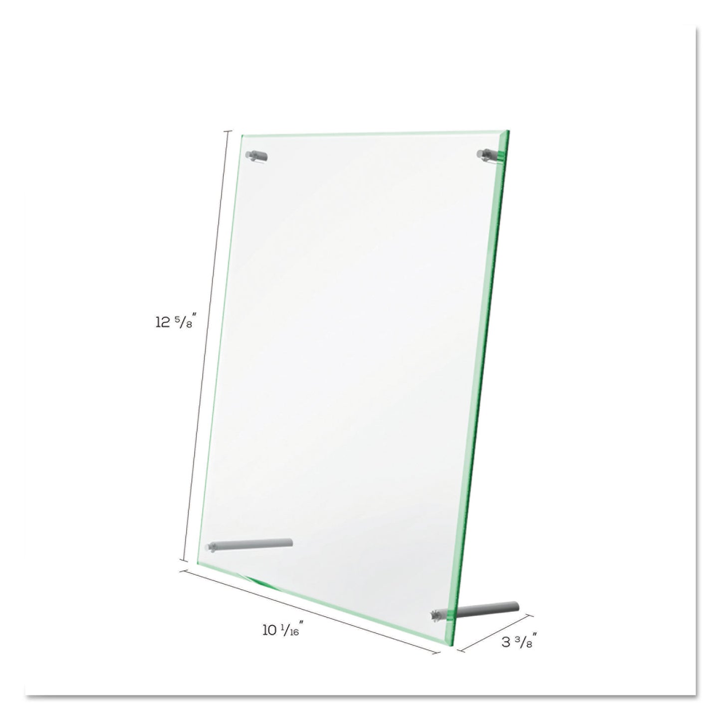 Deflecto Superior Image Beveled Edge Sign Holder, Letter Insert, Clear/Green-Tinted Edges (799693)