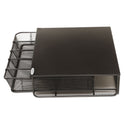 Safco One Drawer Hospitality Organizer, 5 Compartments, 12.5 x 11.25 x 3.25, Black (3274BL)