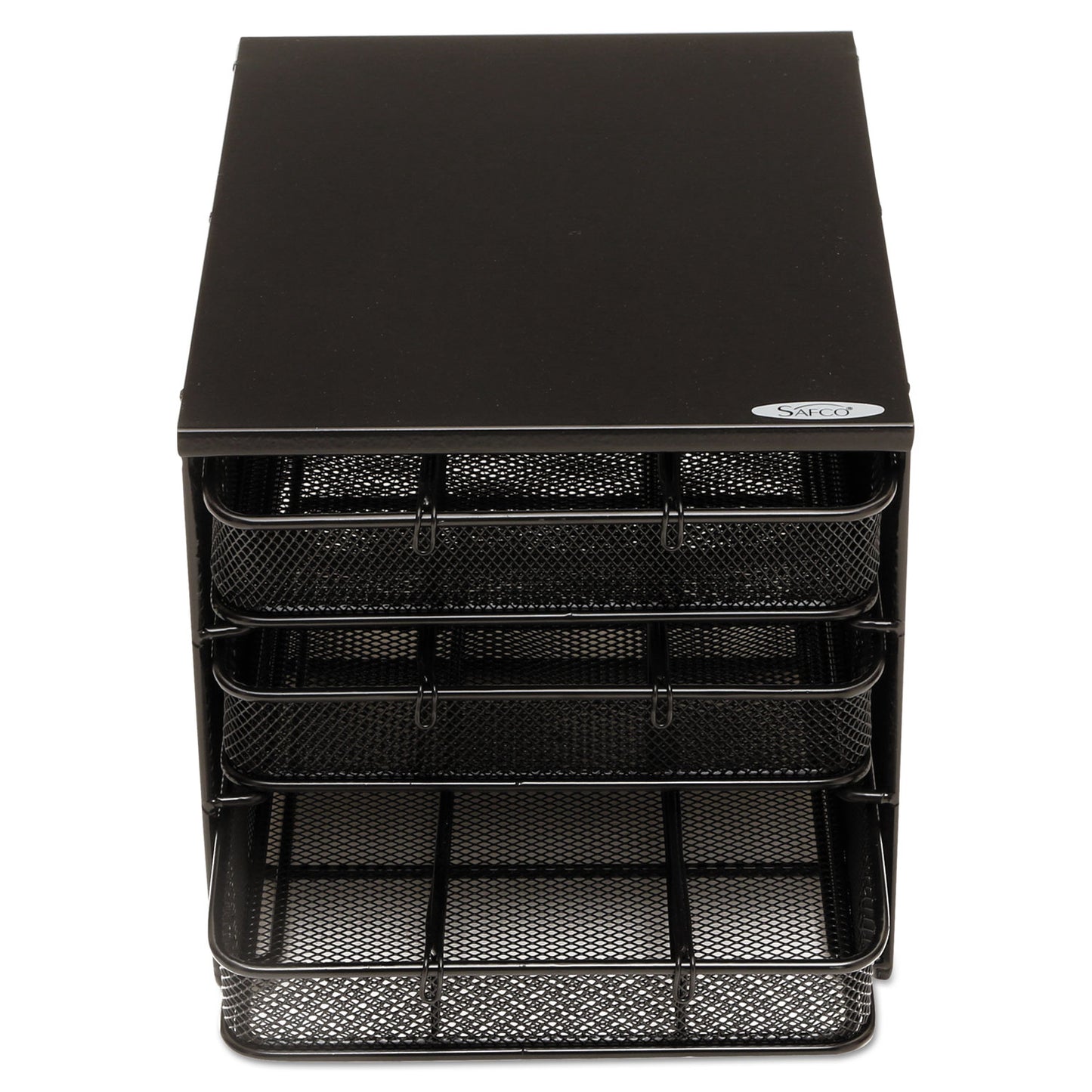 Safco 3 Drawer Hospitality Organizer, 7 Compartments, 11.5 x 8.25 x 8.25, Black (3275BL)