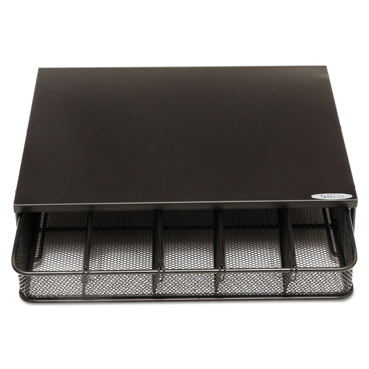 Safco One Drawer Hospitality Organizer, 5 Compartments, 12.5 x 11.25 x 3.25, Black (3274BL)