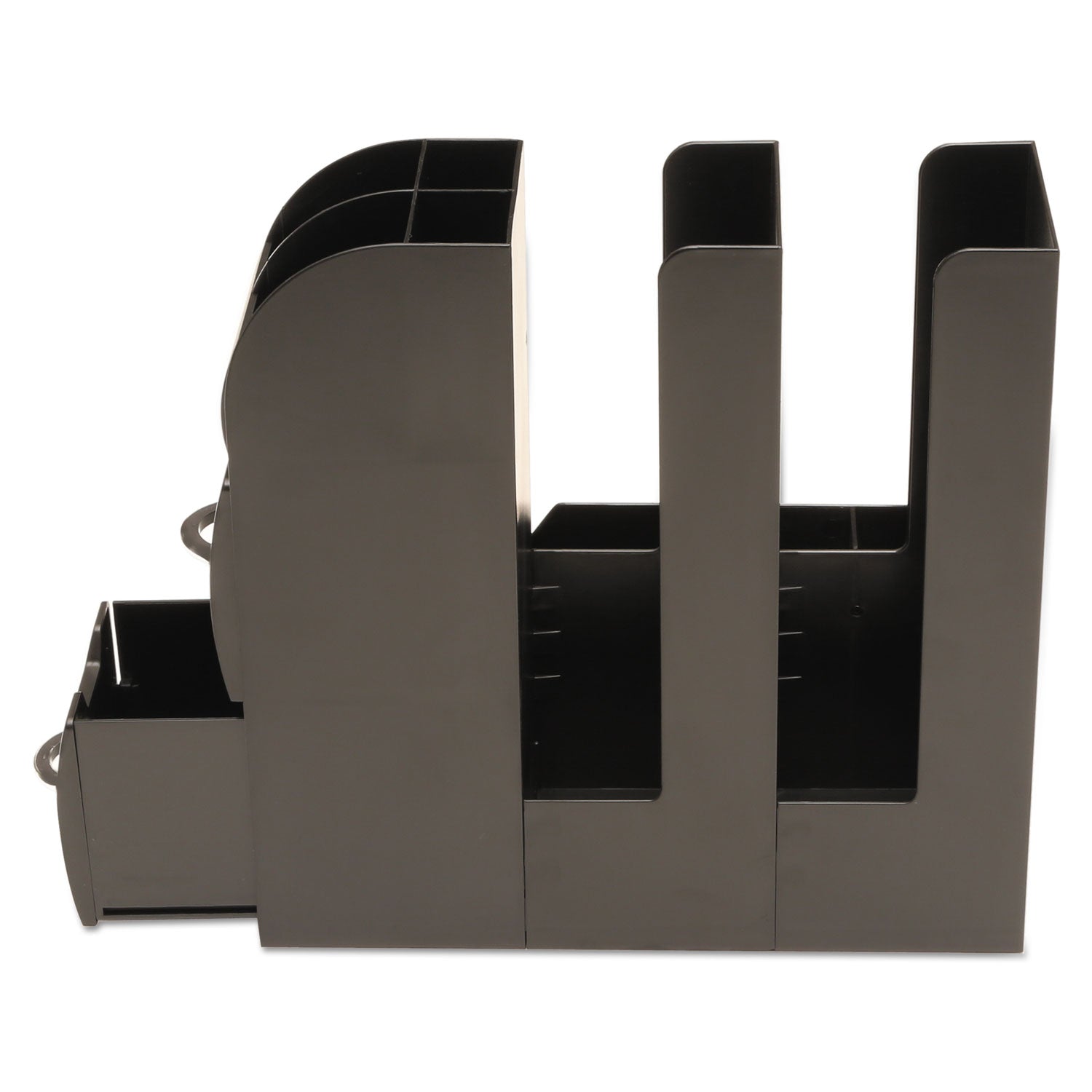 Mind Reader Coffee Condiment Caddy Organizer, 10 Compartments, 5.4 x 11 x 12.6, Black (CAD01BLK)