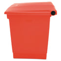 Rubbermaid Commercial Indoor Utility Step-On Waste Container, 8 gal, Plastic, Red (6143RED)